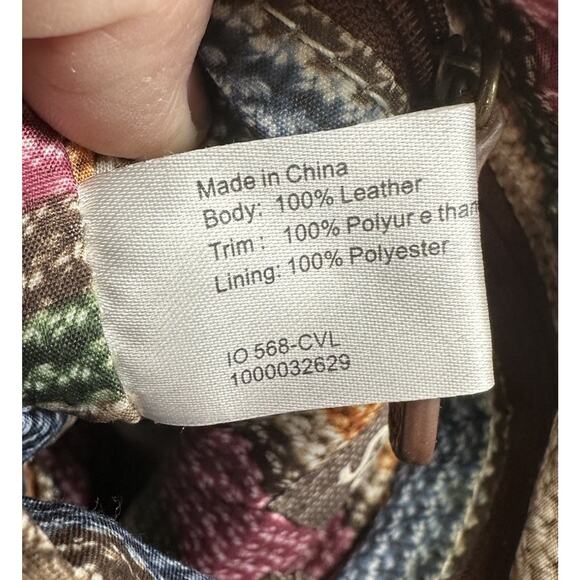 The Sak Multi Brown Genuine Leather Zip Flap Shoulder Bag Crossbody Messenger - Picture 8 of 14